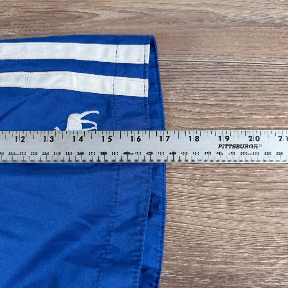 Abercrombie & Fitch Swim Trunks Mens Small Blue White Striped Board Shorts Y2K